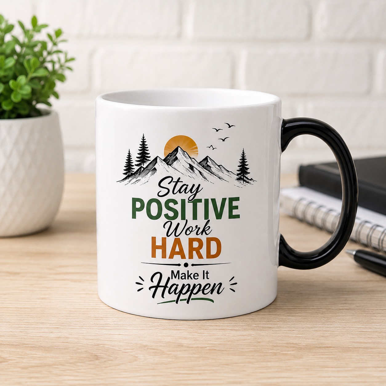 Stay Positive Work Hard Color Changing Magic Mug – 325ml